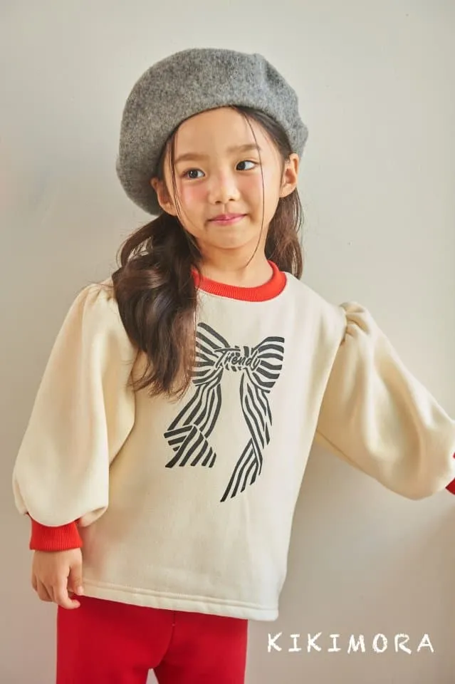 Kikimora - Korean Children Fashion - #kidsshorts - Trendy Ribbon Sweatshirt - 4