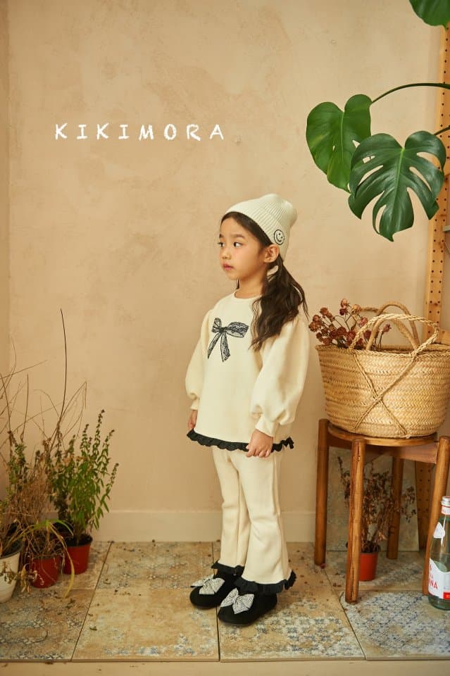 Kikimora - Korean Children Fashion - #littlefashionista - Ribbon Lace Sweatshirt - 4