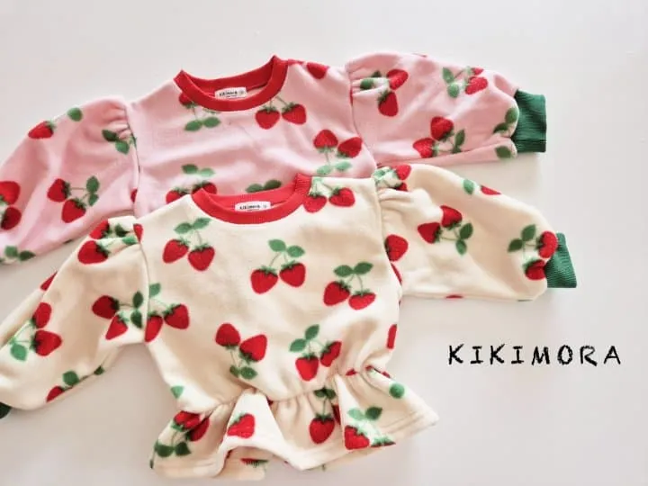 Kikimora - Korean Children Fashion - #minifashionista - Strawberry Shirring Tee - 12