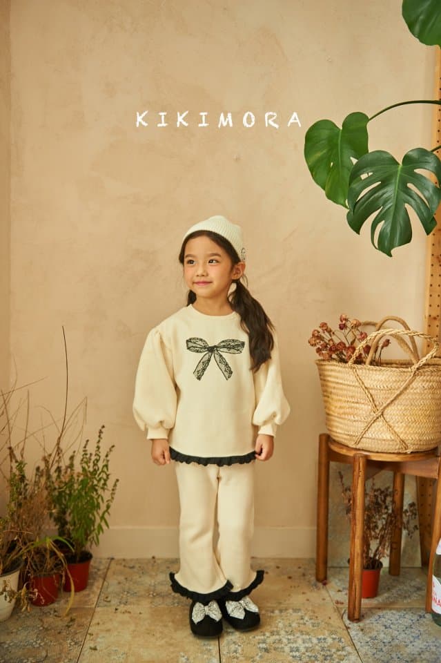 Kikimora - Korean Children Fashion - #minifashionista - Ribbon Lace Sweatshirt - 5