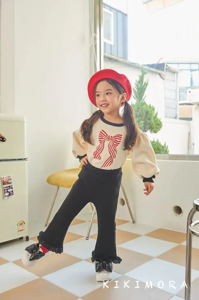 Kikimora - Korean Children Fashion - #prettylittlegirls - Trendy Ribbon Sweatshirt - 10