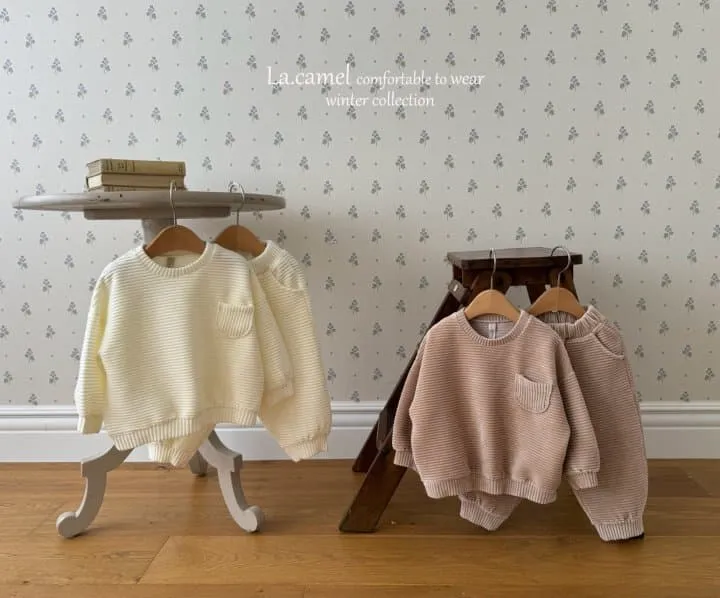 La Camel - Korean Children Fashion - #childofig - Veloure Top Bottom Set - 11