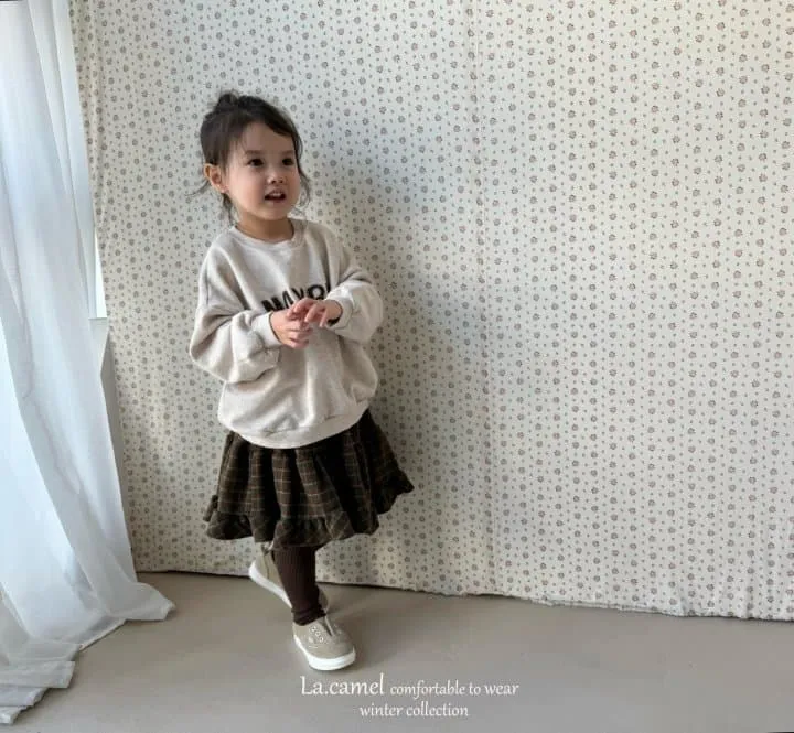 La Camel - Korean Children Fashion - #fashionkids - Maybe Check Skirt - 3