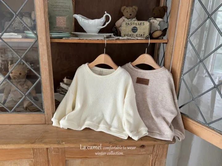 La Camel - Korean Children Fashion - #kidsshorts - Label Knit Pullover