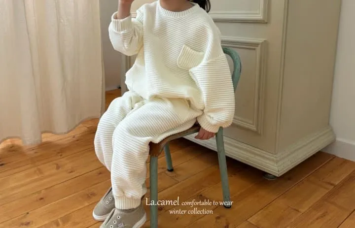 La Camel - Korean Children Fashion - #magicofchildhood - Veloure Top Bottom Set - 7