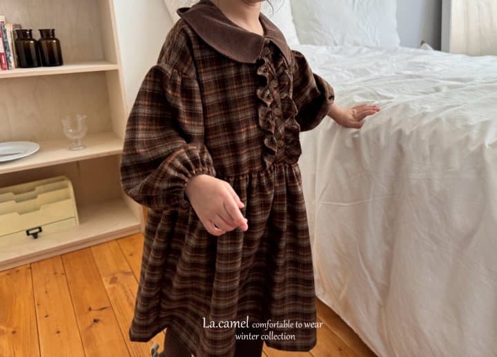 La Camel - Korean Children Fashion - #minifashionista - Check Onoe-piece - 2