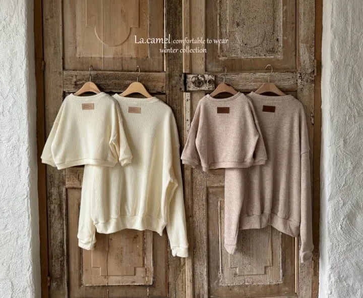 La Camel - Korean Women Fashion - #womensfashion - Label Adult Knit Pullover - 8