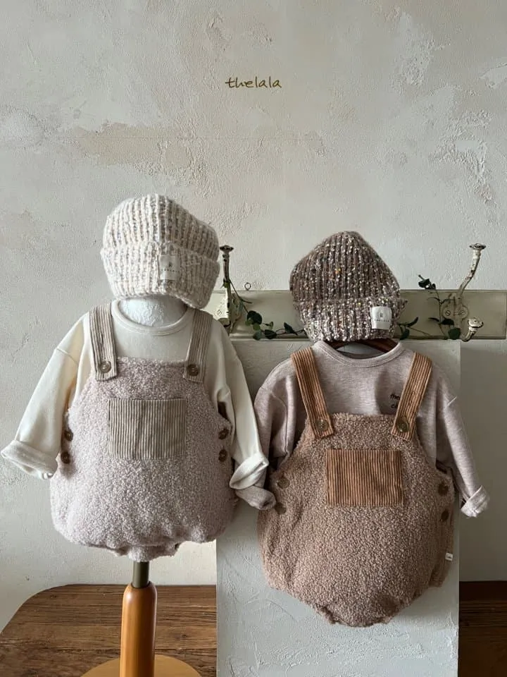 Lala - Korean Baby Fashion - #babywear - Bison Suspender Bodysuit - 5