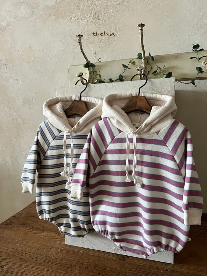 Lala - Korean Baby Fashion - #onlinebabyshop - Dandan Stripe Bodysuit - 2