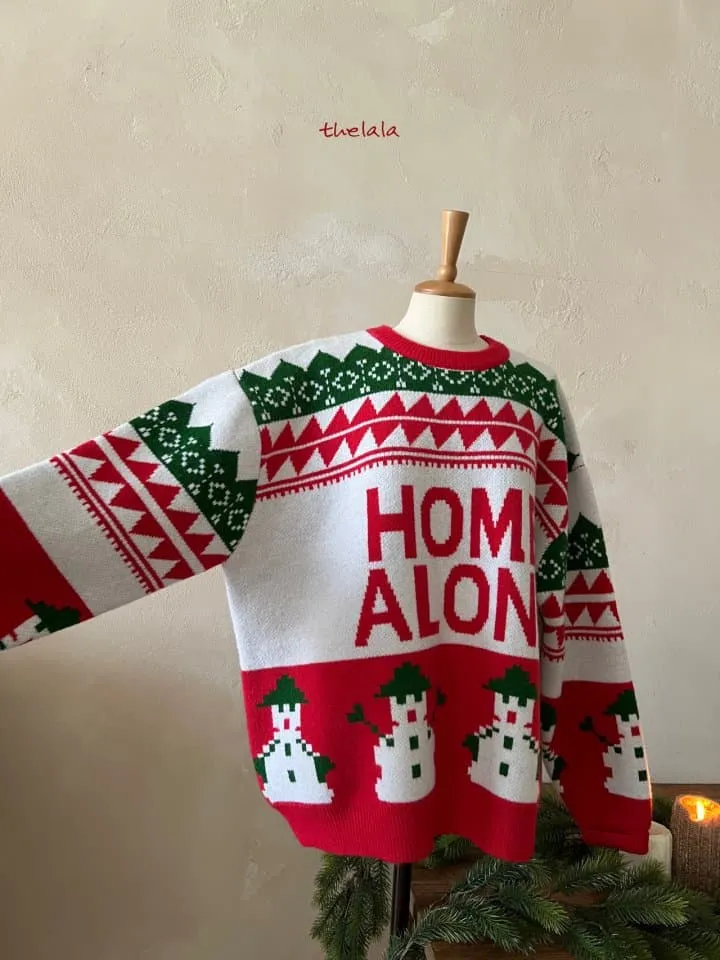 Lala - Korean Women Fashion - #momslook - Mom Home Alone Sweater - 2