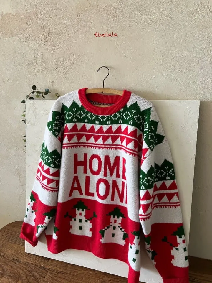 Lala - Korean Women Fashion - #womensfashion - Mom Home Alone Sweater - 4