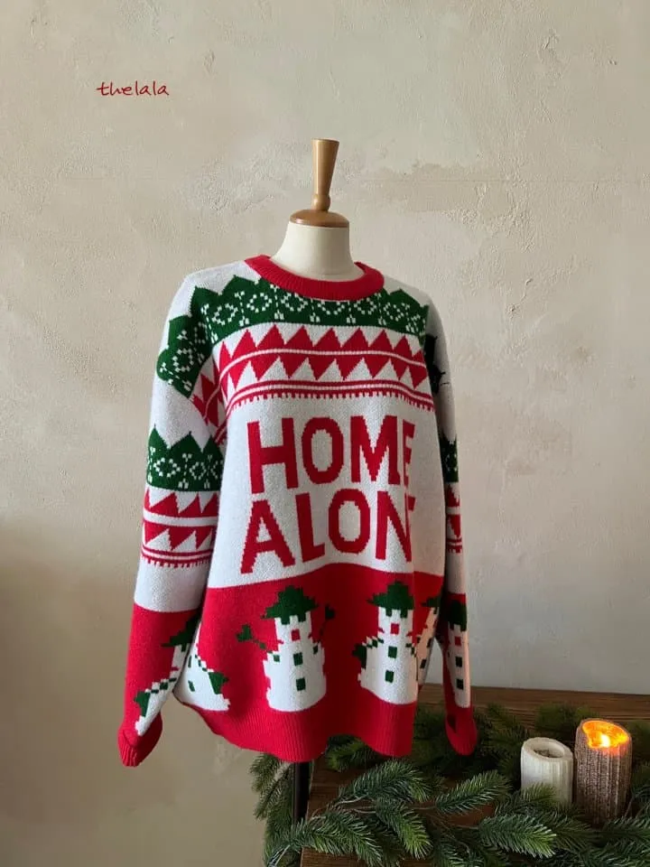 Lala - Korean Women Fashion - #womensfashion - Mom Home Alone Sweater