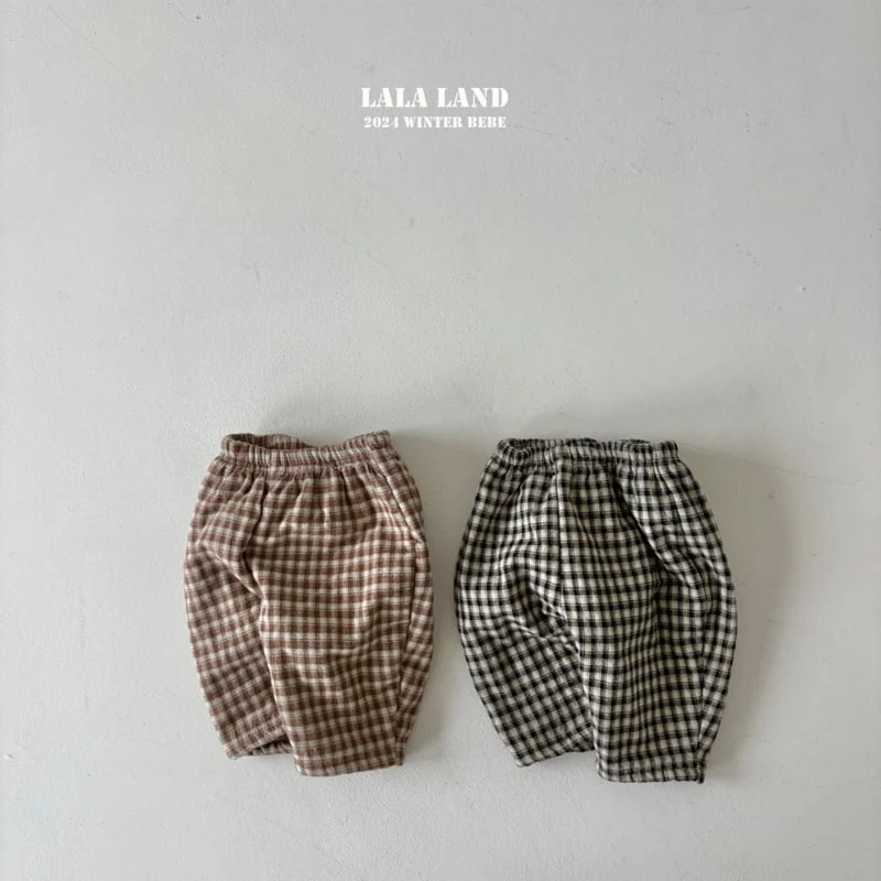 Lalaland - Korean Baby Fashion - #babyboutique - Fleece Check Pants