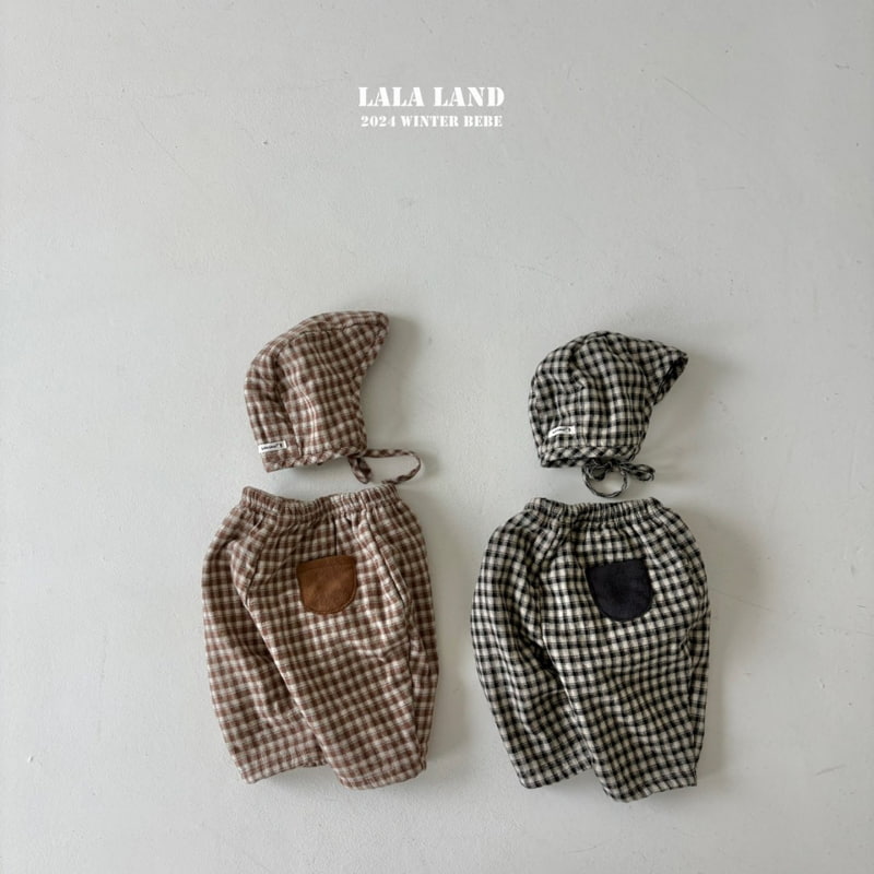 Lalaland - Korean Baby Fashion - #babyboutique - Fleece Check Bonnet - 4