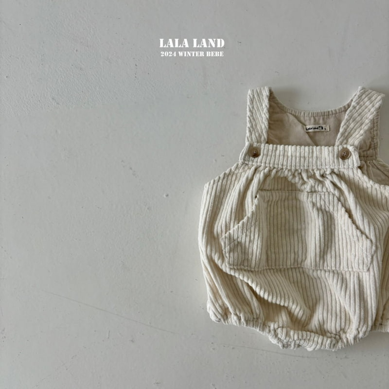 Lalaland - Korean Baby Fashion - #babyboutiqueclothing - Button Corduroy Suspender Bodysuit