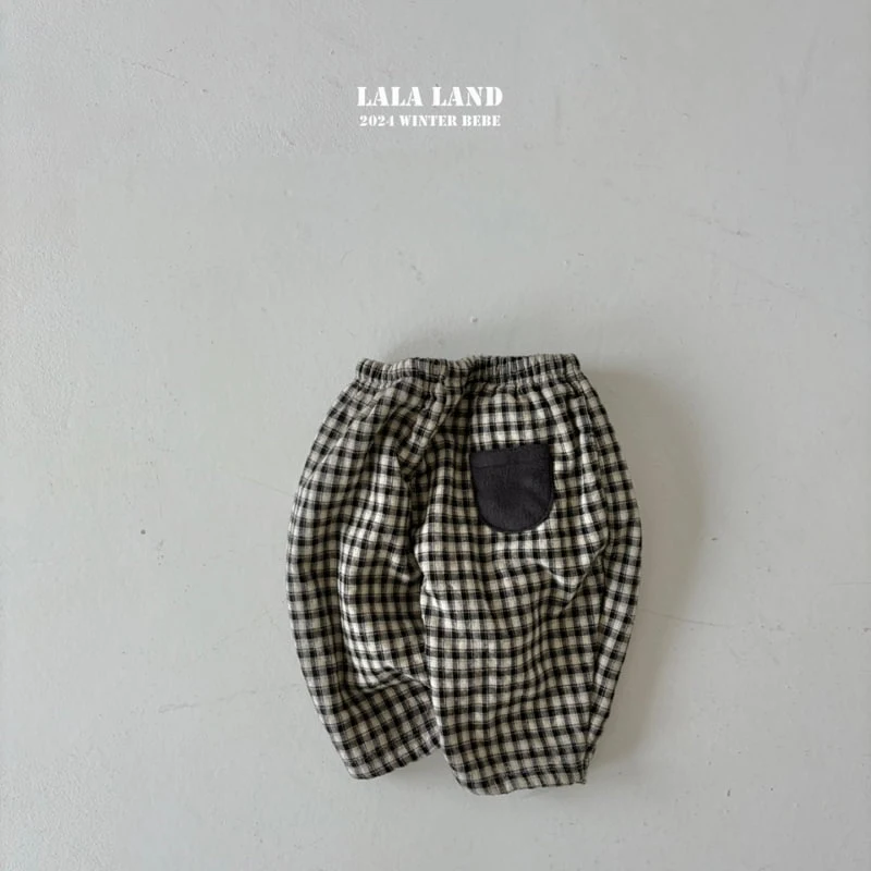 Lalaland - Korean Baby Fashion - #babyclothing - Fleece Check Pants - 3