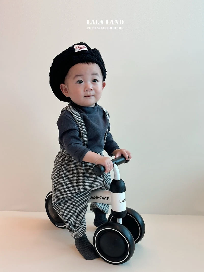 Lalaland - Korean Baby Fashion - #babyfashion - Check Suspender Pants - 7