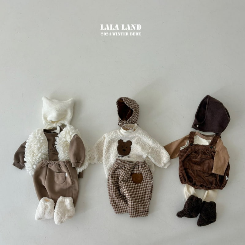 Lalaland - Korean Baby Fashion - #babyfashion - Button Corduroy Suspender Bodysuit - 3