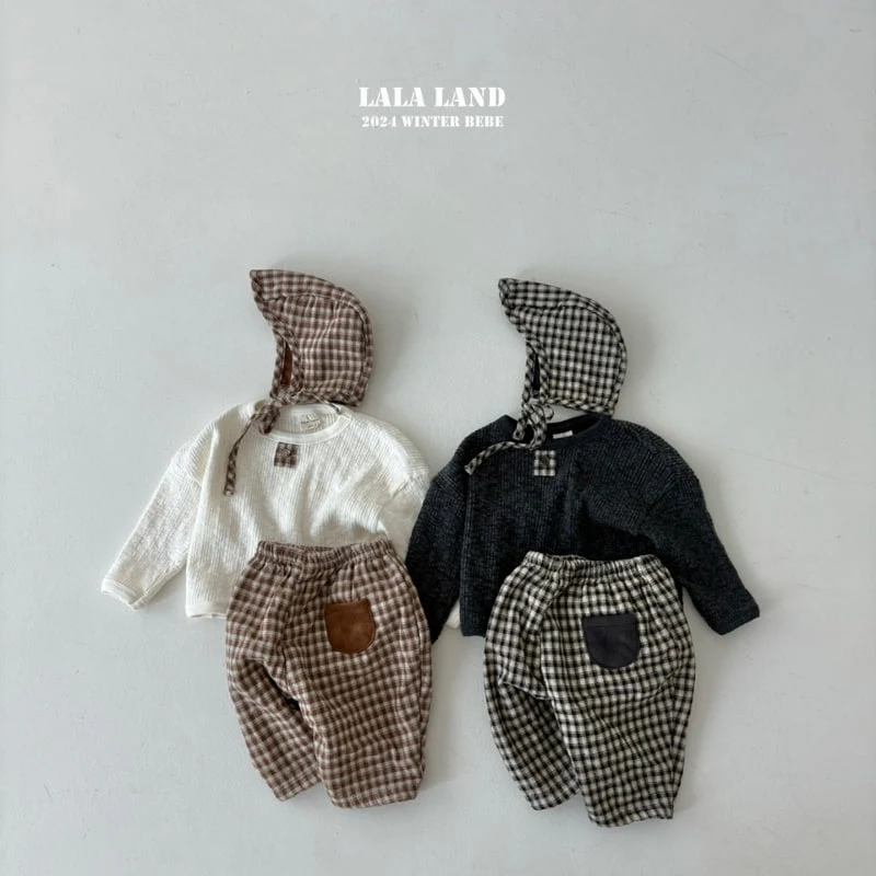 Lalaland - Korean Baby Fashion - #babyfever - Fleece Check Pants - 5