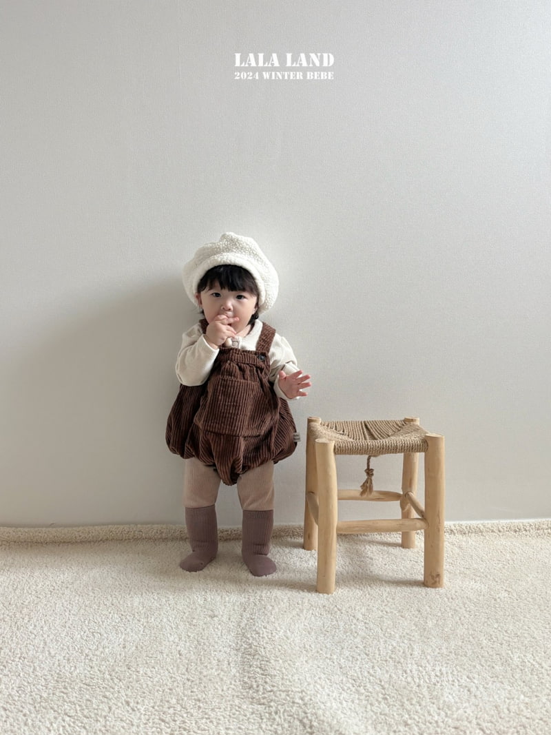 Lalaland - Korean Baby Fashion - #babyfashion - Button Corduroy Suspender Bodysuit - 4