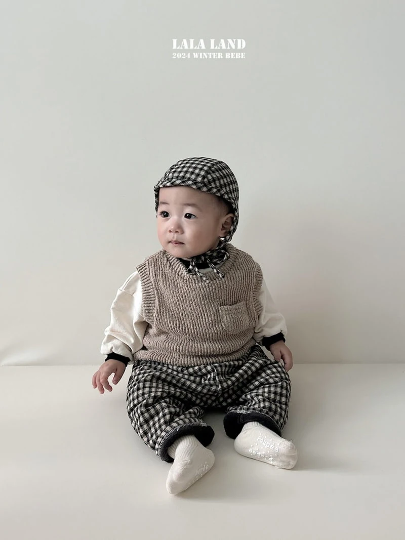 Lalaland - Korean Baby Fashion - #babylifestyle - Fleece Check Pants - 7