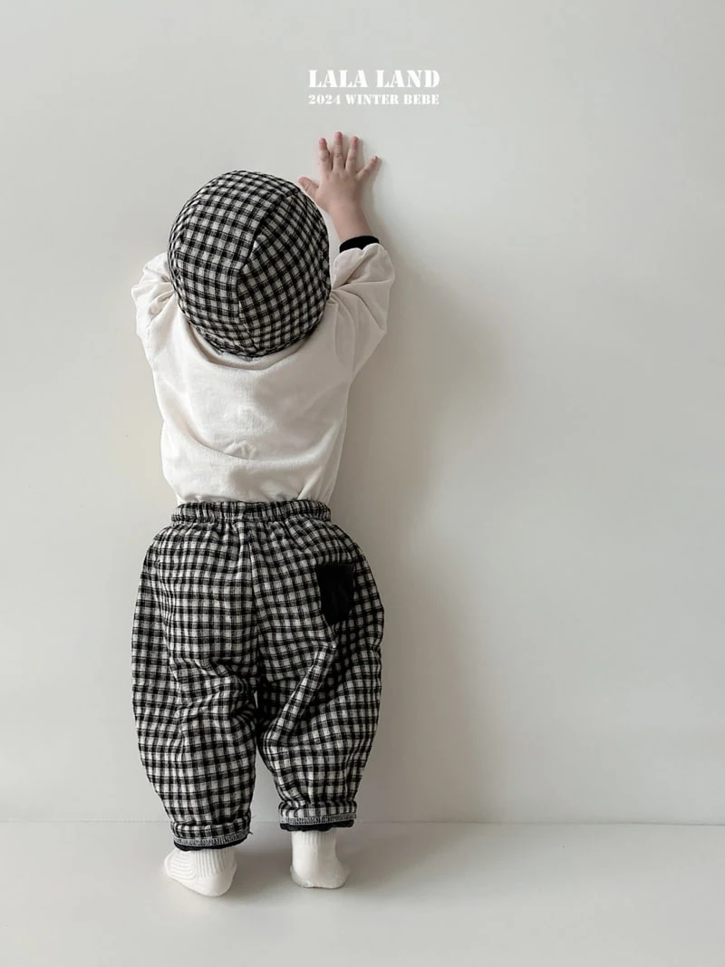 Lalaland - Korean Baby Fashion - #babyoninstagram - Fleece Check Pants - 8