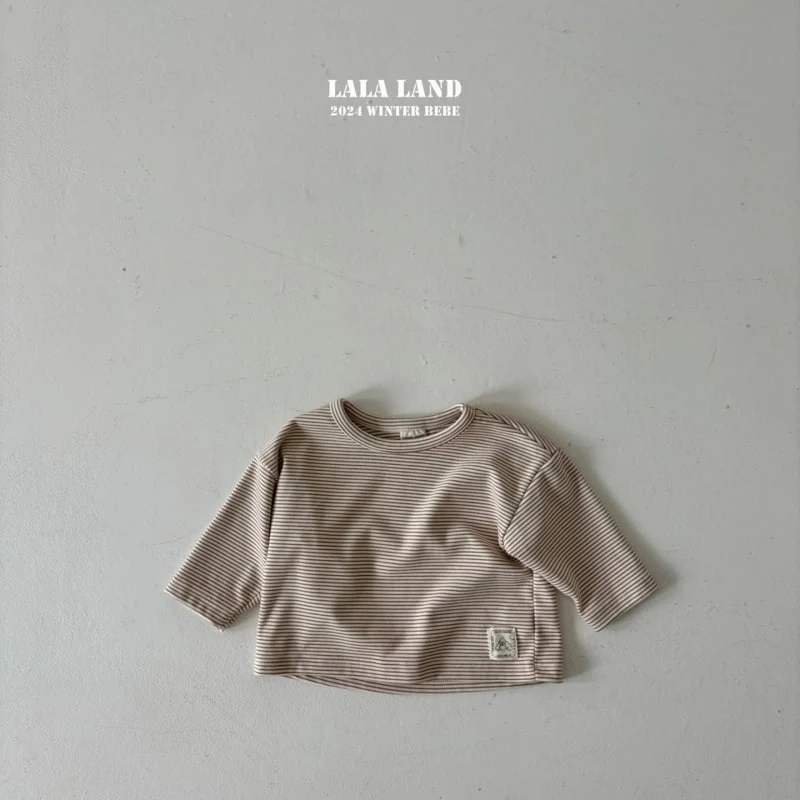 Lalaland - Korean Baby Fashion - #babyootd - Macaron Stripe Tee - 2