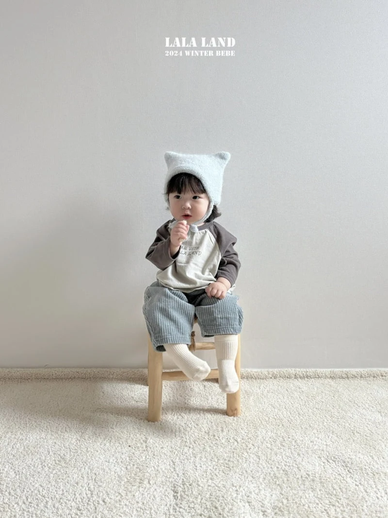 Lalaland - Korean Baby Fashion - #babyootd - Peach Colored Raglan Tee - 4