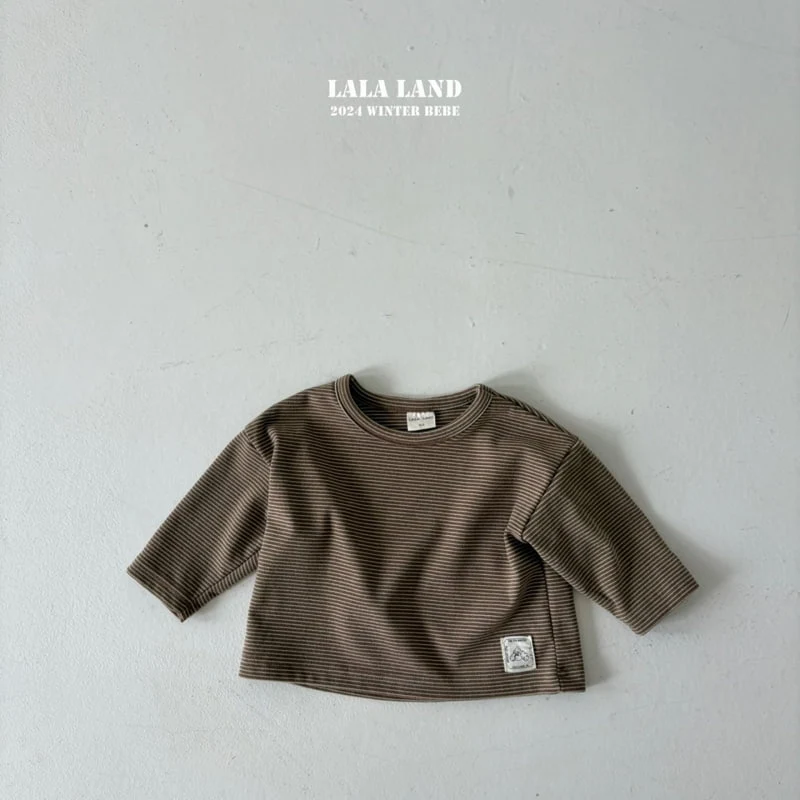 Lalaland - Korean Baby Fashion - #babyoutfit - Macaron Stripe Tee - 3