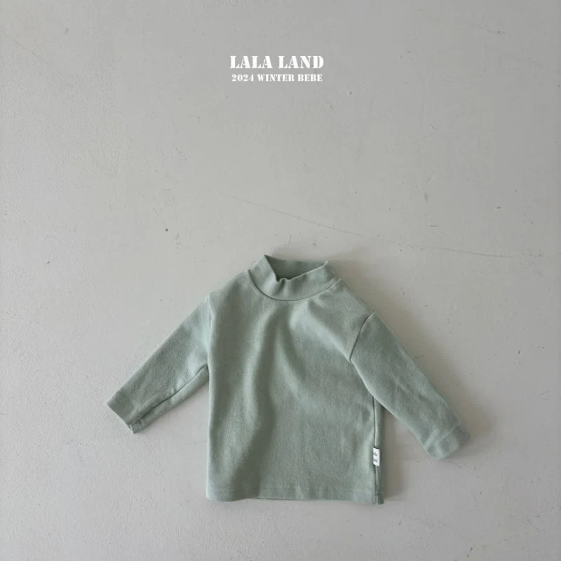 Lalaland - Korean Baby Fashion - #babyoutfit - Pastel Half Turtleneck Tee - 2