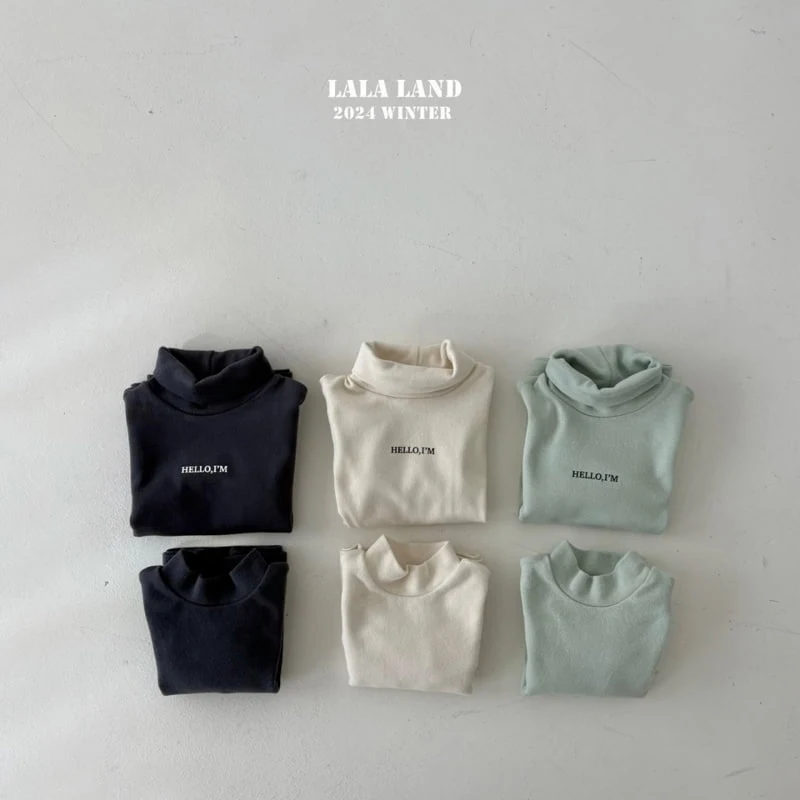 Lalaland - Korean Baby Fashion - #babyoutfit - Pastel Half Turtleneck Tee - 4