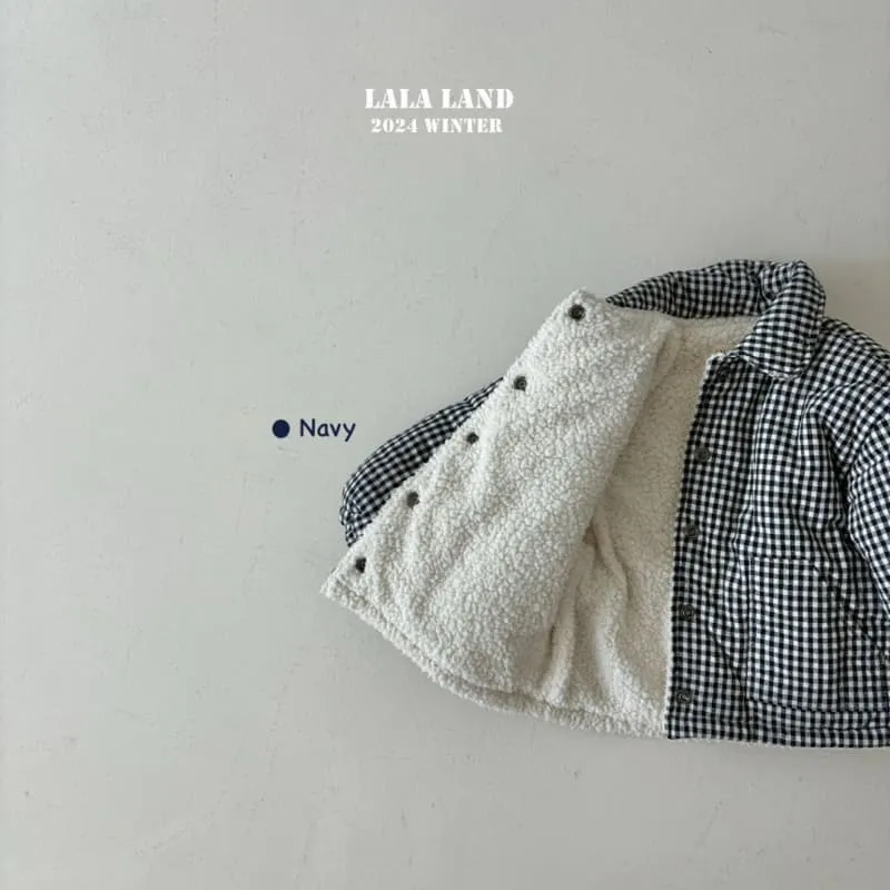 Lalaland - Korean Children Fashion - #Kfashion4kids - Check Padded Jumper - 9