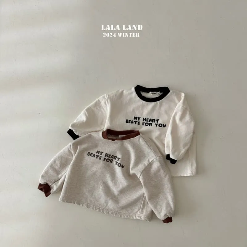 Lalaland - Korean Children Fashion - #childofig - My Heart Brushed Raglan Tee