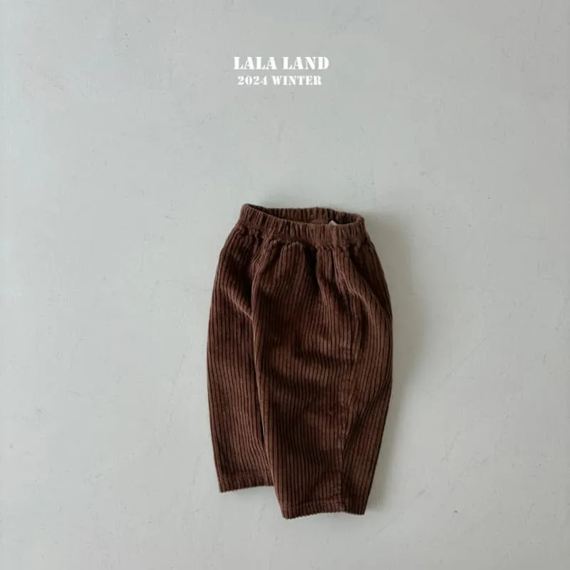 Lalaland - Korean Children Fashion - #childofig - Corduroy Banding Pants - 4