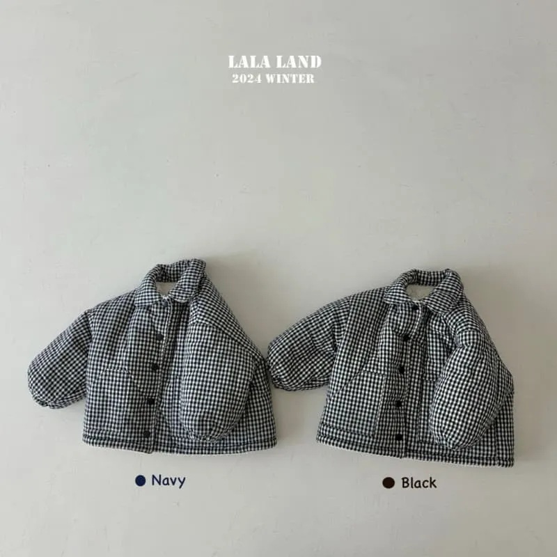 Lalaland - Korean Children Fashion - #childrensboutique - Check Padded Jumper - 2