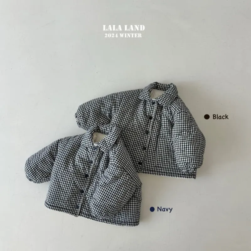 Lalaland - Korean Children Fashion - #designkidswear - Check Padded Jumper - 3