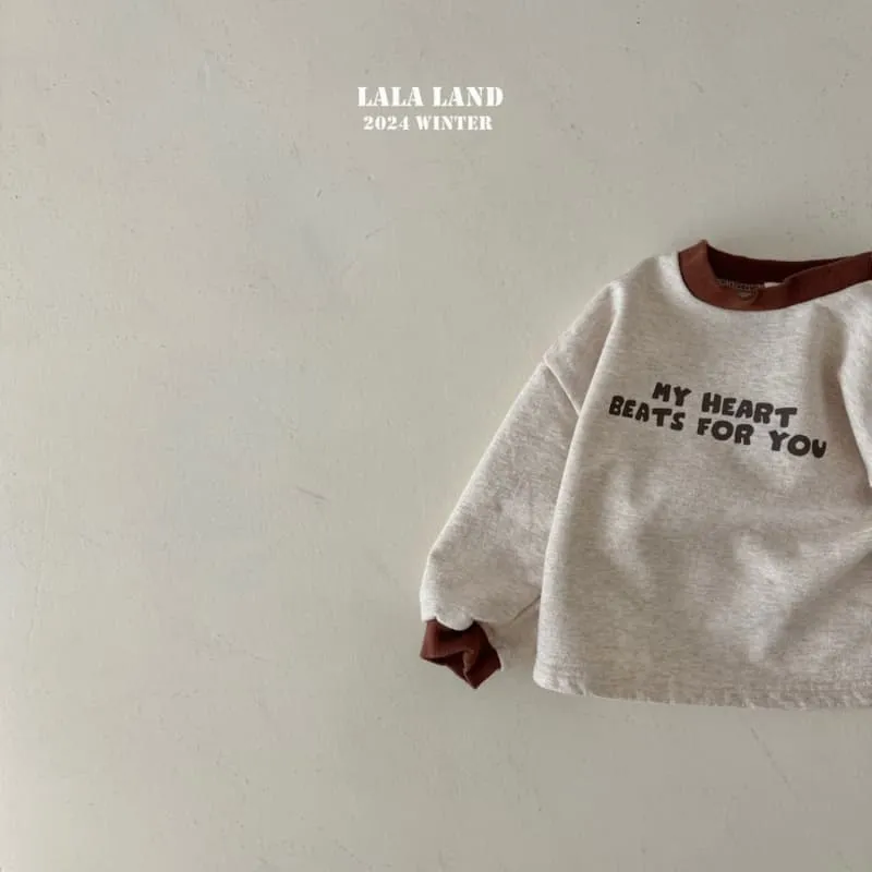 Lalaland - Korean Children Fashion - #discoveringself - My Heart Brushed Raglan Tee - 5