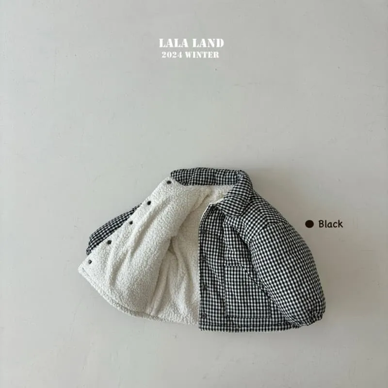 Lalaland - Korean Children Fashion - #fashionkids - Check Padded Jumper - 5