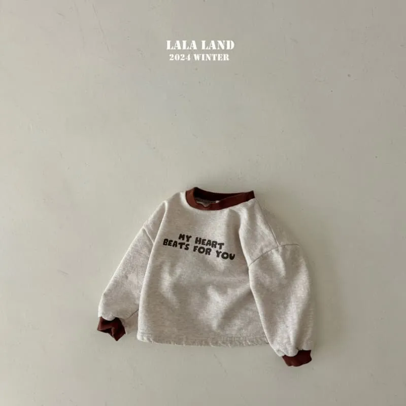 Lalaland - Korean Children Fashion - #kidsshorts - My Heart Brushed Raglan Tee - 7