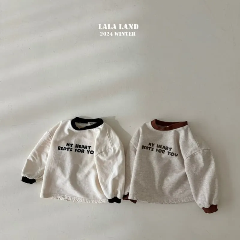 Lalaland - Korean Children Fashion - #kidsstore - My Heart Brushed Raglan Tee - 8