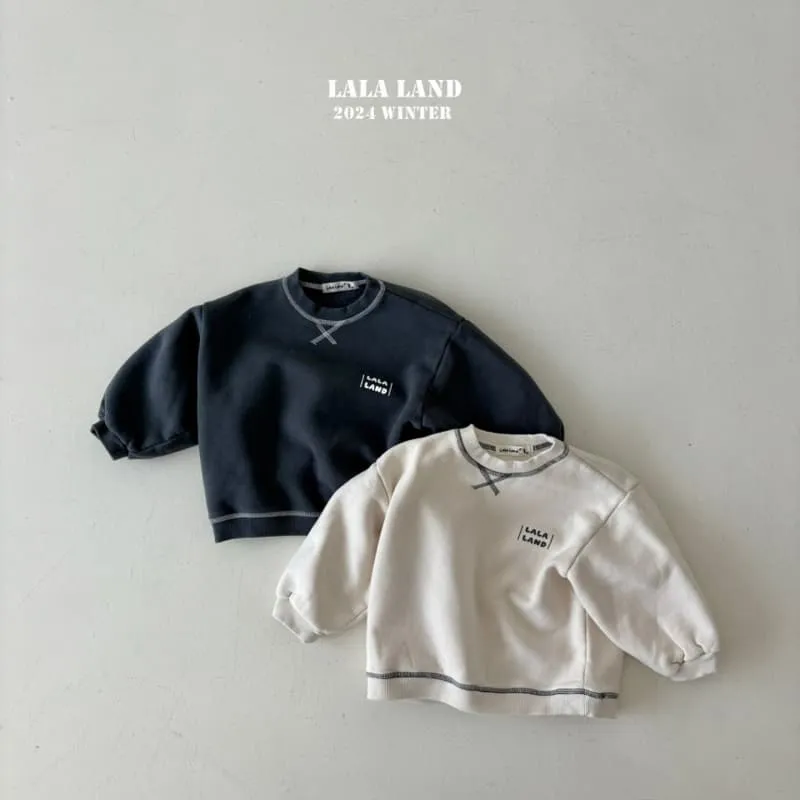 Lalaland - Korean Children Fashion - #kidzfashiontrend - Brushed Stitch Sweatshirt