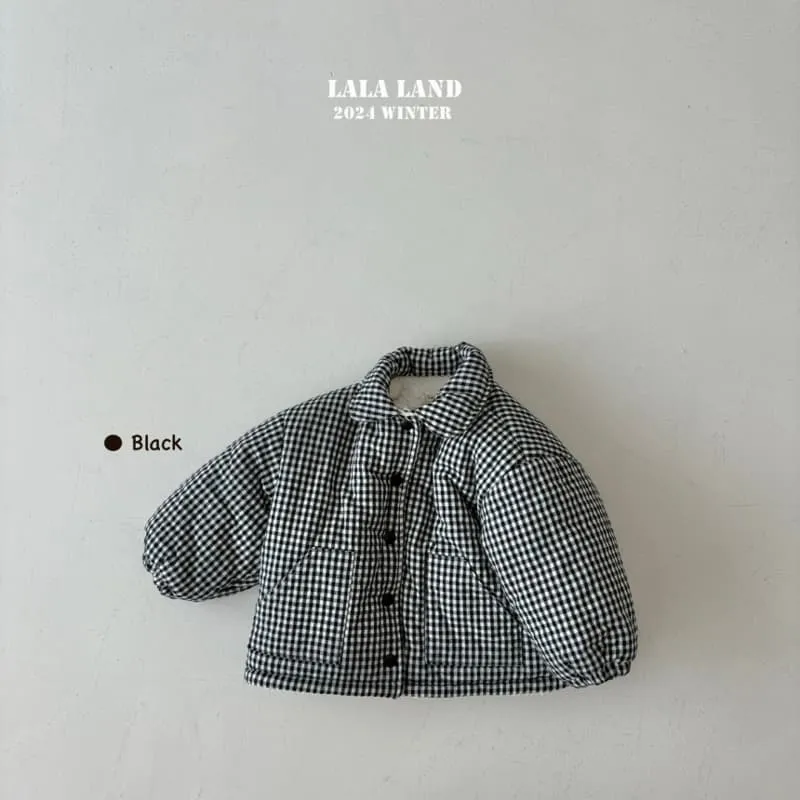 Lalaland - Korean Children Fashion - #kidzfashiontrend - Check Padded Jumper - 8