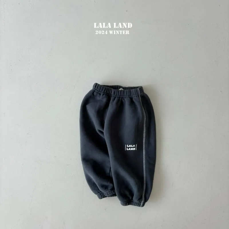 Lalaland - Korean Children Fashion - #Kfashion4kids - Brushed Stitch Jogger Pants - 4