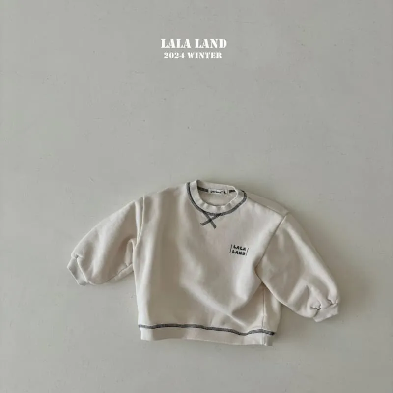 Lalaland - Korean Children Fashion - #littlefashionista - Brushed Stitch Sweatshirt - 4