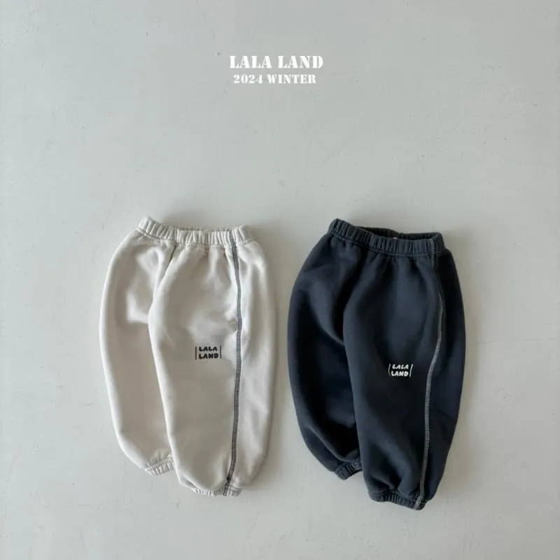 Lalaland - Korean Children Fashion - #todddlerfashion - Brushed Stitch Jogger Pants - 8