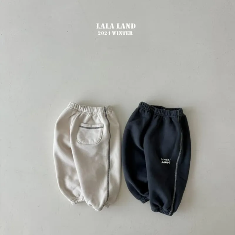 Lalaland - Korean Children Fashion - #toddlerclothing - Brushed Stitch Jogger Pants - 9