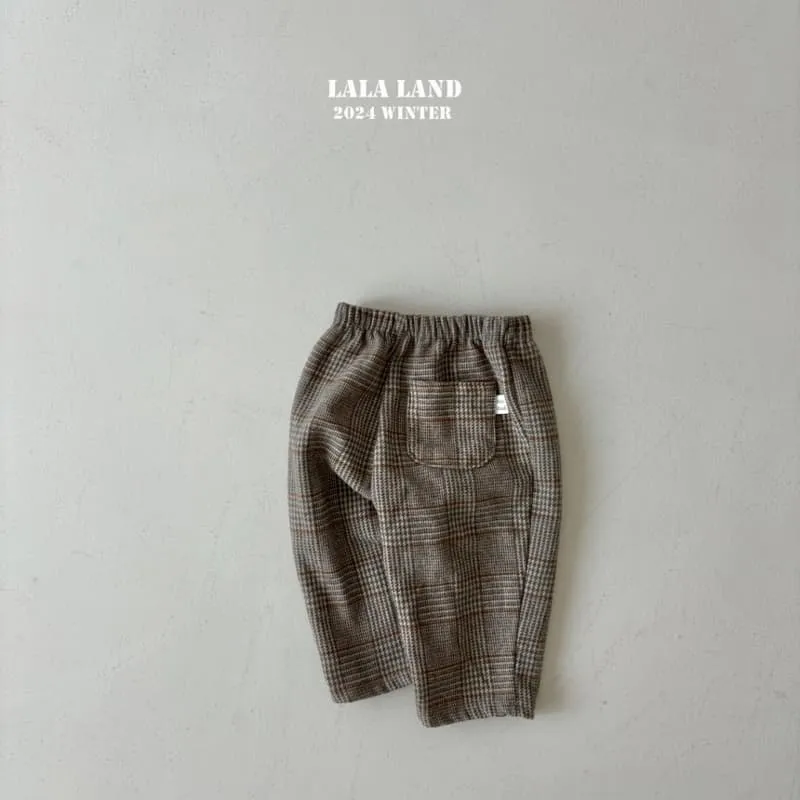 Lalaland - Korean Children Fashion - #todddlerfashion - Classic Check Pants - 4