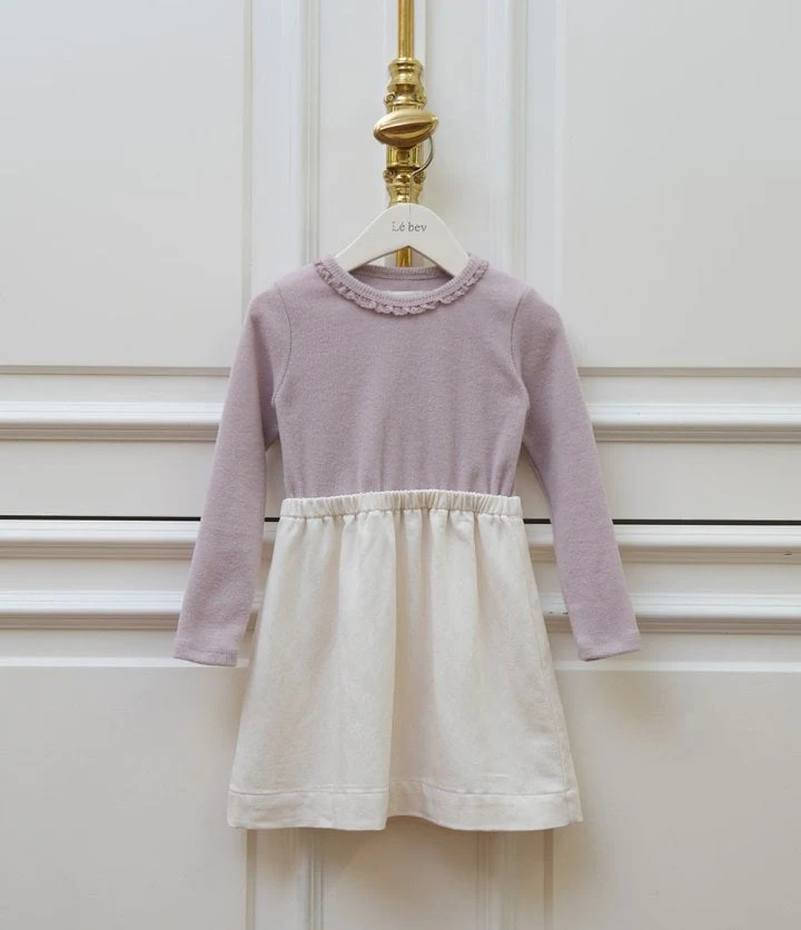 Le Bev - Korean Children Fashion - #magicofchildhood - Cozy Two Tone Dress - 3