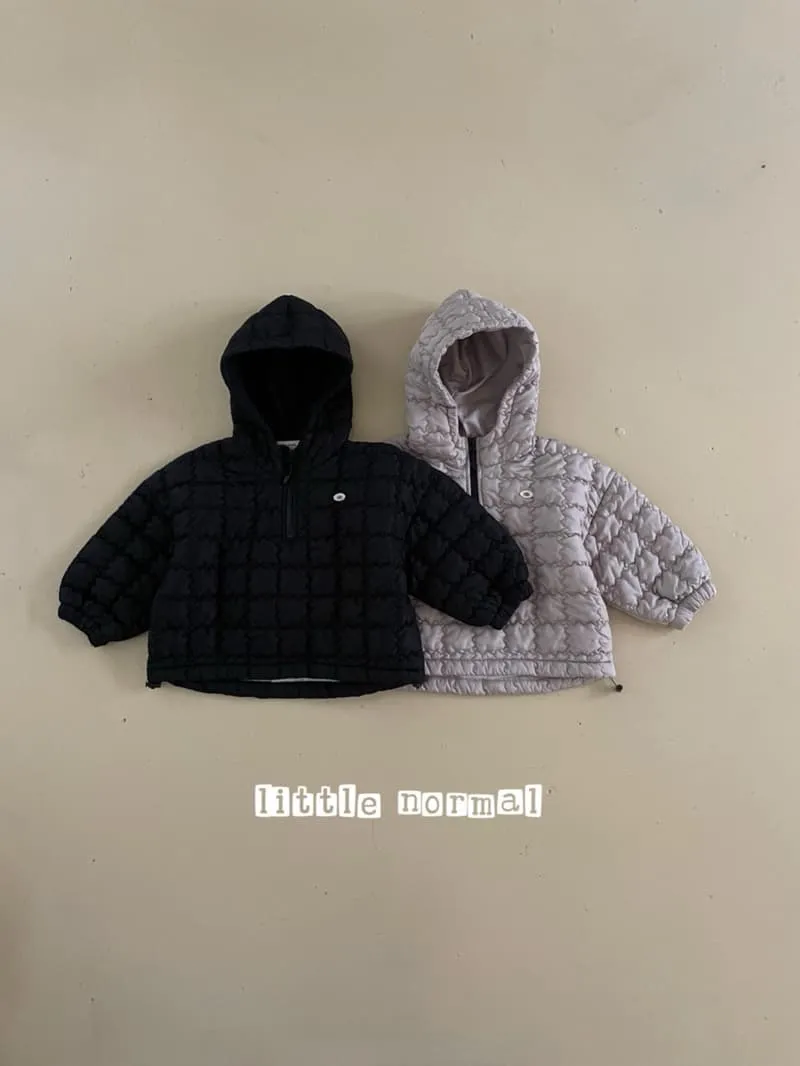 Little Normal - Korean Children Fashion - #Kfashion4kids - Embossed Hood Top