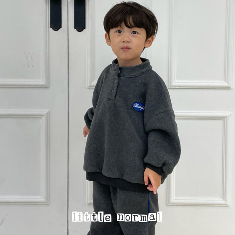 Little Normal - Korean Children Fashion - #Kfashion4kids - Logo Patch Sweatshirt - 6